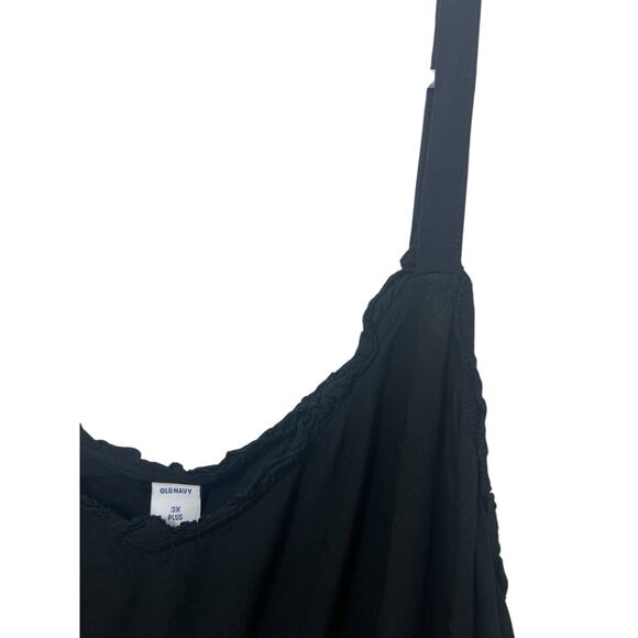 Old Navy Women’s Black Tank Top 3X Plus Cami Thin Strap Y2K Whimsigoth Ruffle - Picture 7 of 8